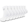 New Balance Kids’ Performance Cushioned Ankle Socks, 8 Pairs(White)