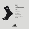 New Balance Kids’ Performance Cushioned Crew Socks, 8 Pairs(Black)
