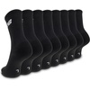 New Balance Kids’ Performance Cushioned Crew Socks, 8 Pairs(Black)