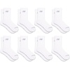 New Balance Kids’ Performance Cushioned Crew Socks, 8 Pairs(White)