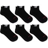New Balance Unisex Adult Everyday Cushioned Low Cut Socks, 6 Pairs(Black)