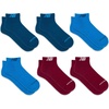 New Balance Unisex Adult Everyday Cushioned Low Cut Socks, 6 Pairs(Blue Assorted)