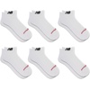 New Balance Unisex Adult Everyday Cushioned Low Cut Socks, 6 Pairs(White)