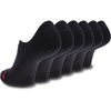 New Balance Unisex Adult Everyday Cushioned No Show Socks, 6 Pairs(Black)