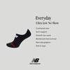 New Balance Unisex Adult Everyday Cushioned No Show Socks, 6 Pairs(Black)