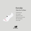 New Balance Unisex Adult Everyday Cushioned No Show Socks, 6 Pairs(White)