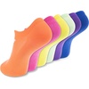 New Balance Unisex Adult Performance Flat Knit No Show Socks, 6 Pairs(Bright Assorted)