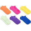 New Balance Unisex Adult Performance Flat Knit No Show Socks, 6 Pairs(Bright Assorted)