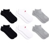 New Balance Unisex Adult Performance Flat Knit No Show Socks, 6 Pairs(Gray Assorted)