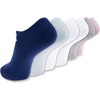 New Balance Unisex Adult Performance Flat Knit No Show Socks, 6 Pairs(White Assorted)