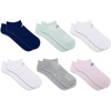 New Balance Unisex Adult Performance Flat Knit No Show Socks, 6 Pairs(White Assorted)