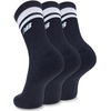 New Balance Unisex Adult Performance Mid Calf Running Socks, 3 Pairs(Black)