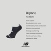 New Balance Unisex Adult Performance No Show Tab Running Socks 3 Pairs(Black)