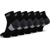 New Balance Unisex Adult Performance Recycled Ankle Socks, 6 Pairs(Black)