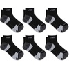 New Balance Unisex Adult Performance Recycled Ankle Socks, 6 Pairs(Black)