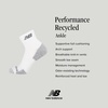 New Balance Unisex Adult Performance Recycled Ankle Socks, 6 Pairs(Black)