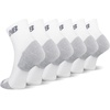 New Balance Unisex Adult Performance Recycled Ankle Socks, 6 Pairs(White)