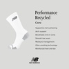 New Balance Unisex Adult Performance Recycled Crew Socks, 6 Pairs(Black)