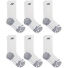 New Balance Unisex Adult Performance Recycled Crew Socks, 6 Pairs(White)