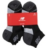 New Balance Unisex Adult Performance Recycled Low Cut Socks, 6 Pairs(Black)