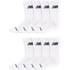New Balance Kids’ Essential Cushioned Crew Socks, 8 Pairs(White)