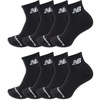 New Balance Kids’ Performance Cushioned Ankle Socks, 8 Pairs(Black)