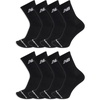 New Balance Kids’ Performance Cushioned Crew Socks, 8 Pairs(Black)