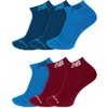 New Balance Unisex Adult Everyday Cushioned Low Cut Socks, 6 Pairs(Blue Assorted)