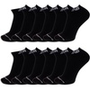 New Balance Unisex Adult Performance Cushioned Low Cut Socks, 6-12 Pairs(Black (12 Pairs))