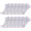 New Balance Unisex Adult Performance Cushioned Low Cut Socks, 6-12 Pairs(White (12 Pairs))