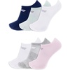 New Balance Unisex Adult Performance Flat Knit No Show Socks, 6 Pairs(White Assorted)