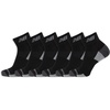 New Balance Unisex Adult Performance Recycled Ankle Socks, 6 Pairs(Black)