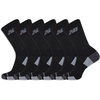 New Balance Unisex Adult Performance Recycled Crew Socks, 6 Pairs(Black)