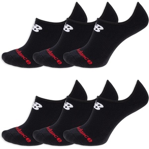 New Balance Unisex Adult Everyday Cushioned No Show Socks, 6 Pairs(Black)