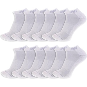 New Balance Unisex Adult Performance Cushioned Low Cut Socks, 6-12 Pairs(White (12 Pairs))